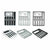 Besteckkasten Kinvara Weiß Schwarz Grau Kautschuk Polypropylen TPR 32,5 x 4,5 x 40,5 cm (12 Stück)
