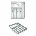 Besteckkasten Kinvara Weiß Schwarz Grau Kautschuk Polypropylen TPR 32,5 x 4,5 x 40,5 cm (12 Stück)