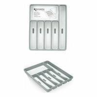 Besteckkasten Kinvara Weiß Schwarz Grau Kautschuk Polypropylen TPR 32,5 x 4,5 x 40,5 cm (12 Stück)