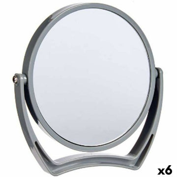 Vergrößerungsspiegel Berilo BMJ-12605-GREY Grau Kristall Kunststoff 19 x 18,7 x 2 cm (6 Stück)