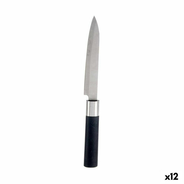 Küchenmesser Kinvara Schwarz Silberfarben Edelstahl Kunststoff 3 x 23,5 x 2 cm (12 Stück)
