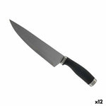 Küchenmesser Kinvara Schwarz Silberfarben Edelstahl Kunststoff 5 x 2 x 33 cm 5 x 33 x 2,5 cm (12 Stück)