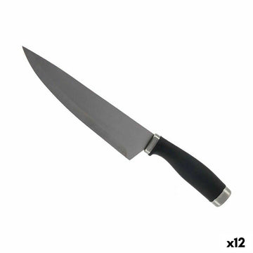 Küchenmesser Kinvara Schwarz Silberfarben Edelstahl Kunststoff 5 x 2 x 33 cm 5 x 33 x 2,5 cm (12 Stück)