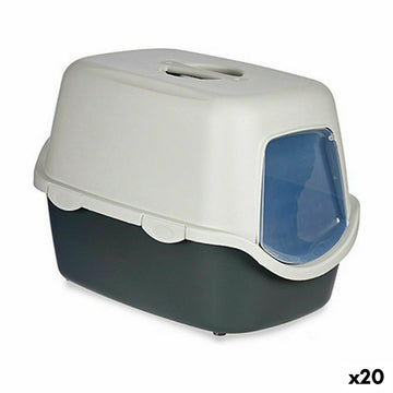 Katzentoilette Stefanplast Anthrazit Hellgrau Kunststoff 56,5 x 39,5 x 39 cm 39 x 29,5 x 56,5 cm 39 x 39,5 x 56,5 cm (20 Stück)
