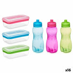Brotzeitdose mit Flasche Leknes 47315 47315 Blau grün Rosa Polyäthylen Polypropylen (16 Stück)