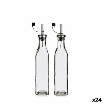 Öl- und Essig-Set Vivalto WJ7069-M WJ7069-M Durchsichtig Metall Glas Silikon Edelstahl Kristall Kunststoff 300 ml 10,5 x 26 x 5,