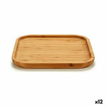 Tablett für Snacks Kinvara Braun karriert 20 x 1,5 x 20 cm (12 Stück)