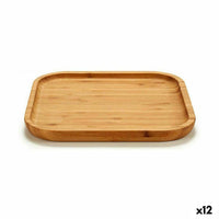 Tablett für Snacks Kinvara Braun karriert 20 x 1,5 x 20 cm (12 Stück)