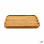Tablett für Snacks Kinvara Braun karriert 25 x 1,5 x 25 cm (12 Stück)