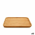 Tablett für Snacks Kinvara Braun karriert 30 x 1,5 x 30 cm (12 Stück)