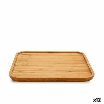 Tablett für Snacks Kinvara Braun karriert 30 x 1,5 x 30 cm (12 Stück)