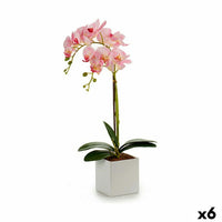 Dekorationspflanze Ibergarden A18124-50-2WH Kunststoff Orchidee 18 x 47 x 14 cm (6 Stück)