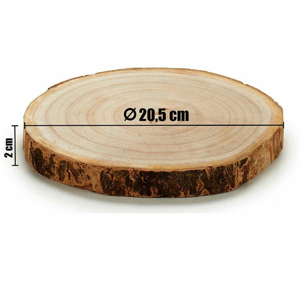 Dekorativer Baumstamm Gift Decor Braun 18 x 2 x 18 cm (18 Stück)