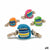 Beißring für Hunde Mascow MC1775 Blau grün Orange Rosa 12 x 9 x 20 cm Bold (12 Stück)