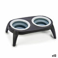 Futternapf für Haustiere Mascow Schwarz Silikon Kunststoff Biegsam 9 x 39 x 9 cm (12 Stück)