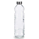 Glas-Flasche Durchsichtig Silberfarben Glas 1,1 L 8 x 31 x 8 cm (18 Stück)