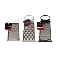 Reibe Kinvara Weiß Schwarz Grau Silber Gummi Edelstahl Kunststoff 11,5 x 22,5 x 10 cm (24 Stück)
