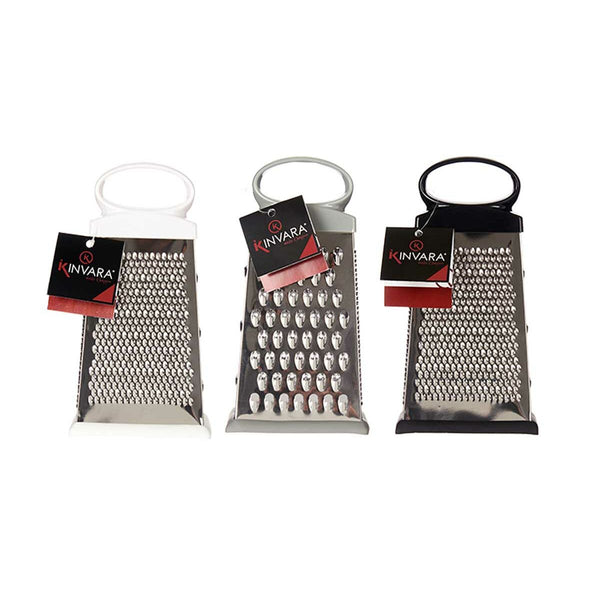 Reibe Kinvara Weiß Schwarz Grau Silber Gummi Edelstahl Kunststoff 11,5 x 22,5 x 10 cm (24 Stück)