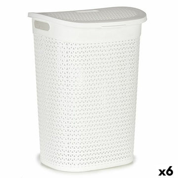 Wäschekorb Kipit 4790-3 Weiß Kunststoff 60 L 43,5 x 57,5 x 34 cm (6 Stück)