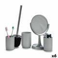 Badezimmer Set Berilo CN-B6369-G Grau Polypropylen 4 Stücke (6 Stück)