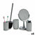 Badezimmer Set Berilo CN-B6369-G Grau Polypropylen 4 Stücke (6 Stück)