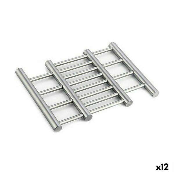 Untersetzer Kinvara Silberfarben Silber Edelstahl 23 x 2 x 20 cm Ausziehbar (12 Stück)