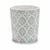 Blumentopf Ibergarden DX43436-F12 Weiß Grau aus Keramik Muster 12,3 x 12 x 12,3 cm (144 Stück)