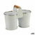 Blumentopf Ibergarden D60088-D D60088-D Weiß Silberfarben Holz Zink Double 20 x 15 x 10,2 cm 20,5 x 15 x 10,2 cm (24 Stück)