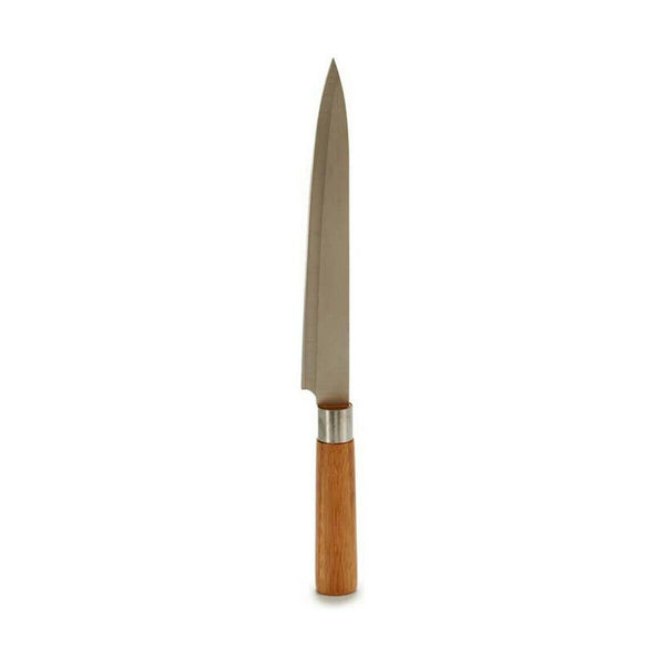 Küchenmesser Kinvara Braun Silberfarben Bambus Edelstahl 3 x 33,5 x 2,5 cm (12 Stück)