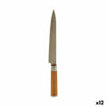 Küchenmesser Kinvara Braun Silberfarben Bambus Edelstahl 3 x 33,5 x 2,5 cm (12 Stück)