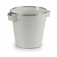 Blumentopf Ibergarden A60354-D Weiß Silberfarben Zink Würfel 19,5 x 14,5 x 16,5 cm (24 Stück)