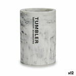 Zahnbürstenhalter Tumbler Weiß Harz 7,5 x 10,2 x 7,5 cm (12 Stück)