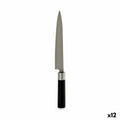 Küchenmesser Kinvara Schwarz Silberfarben Edelstahl Kunststoff 3,5 x 33,5 x 2,2 cm (12 Stück)