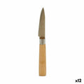 Schälmesser Kinvara Braun Silberfarben Bambus Edelstahl 22 x 19,5 x 2 cm (12 Stück)