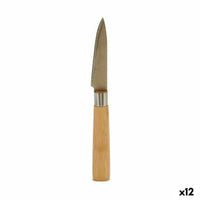 Schälmesser Kinvara Braun Silberfarben Bambus Edelstahl 22 x 19,5 x 2 cm (12 Stück)