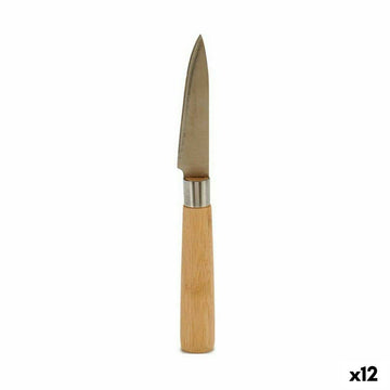 Schälmesser Kinvara Braun Silberfarben Bambus Edelstahl 22 x 19,5 x 2 cm (12 Stück)