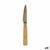 Schälmesser Kinvara Braun Silberfarben Bambus Edelstahl 22 x 19,5 x 2 cm (12 Stück)