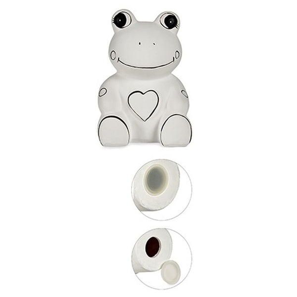 Sparschwein zum Anmalen Pincello aus Keramik Frosch 15,5 x 21,5 x 16 cm (12 Stück)