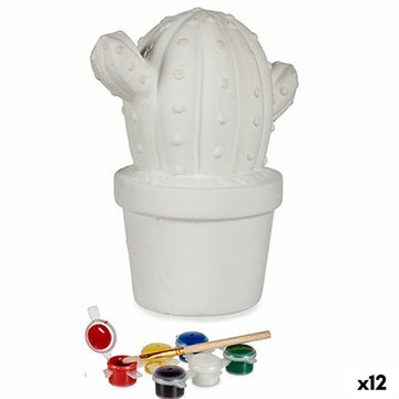 Sparschwein zum Anmalen Pincello Kaktus 12 x 21 x 17 cm (12 Stück)