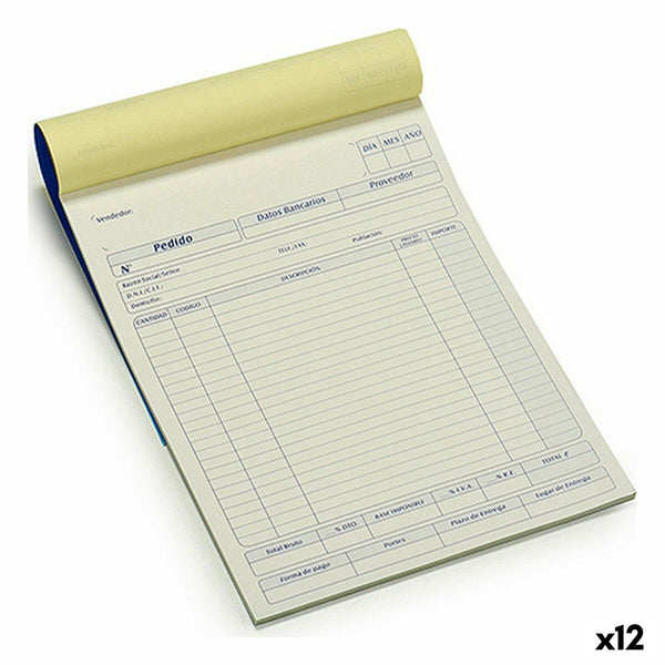 Auftragsbuch Pincello AR1607146 21 x 0,5 x 28,5 cm (12 Stück)