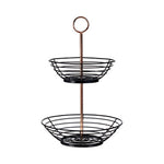 Obstschale Kinvara Schwarz Kupfer Metall Eisen 28,5 x 8,5 x 28,5 cm (8 Stück)