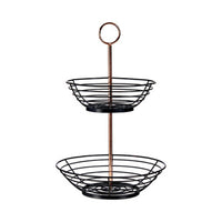 Obstschale Kinvara Schwarz Kupfer Metall Eisen 28,5 x 8,5 x 28,5 cm (8 Stück)