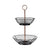 Obstschale Kinvara Schwarz Kupfer Metall Eisen 28,5 x 8,5 x 28,5 cm (8 Stück)