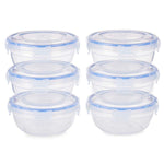 Lunchbox-Set Leknes 30502 30502 Blau Durchsichtig Polypropylen Kunststoff 800 ml Luftdicht (8 Stück)