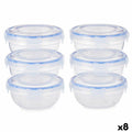 Lunchbox-Set Leknes 30502 30502 Blau Durchsichtig Polypropylen Kunststoff 800 ml Luftdicht (8 Stück)