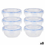 Lunchbox-Set Leknes 30502 30502 Blau Durchsichtig Polypropylen Kunststoff 800 ml Luftdicht (8 Stück)