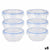 Lunchbox-Set Leknes 30502 30502 Blau Durchsichtig Polypropylen Kunststoff 800 ml Luftdicht (8 Stück)