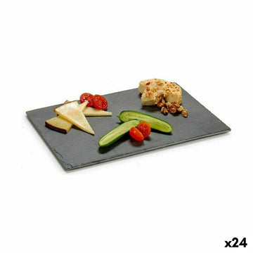 Tablett für Snacks Kinvara Schwarz 30 x 0,5 x 20 cm (24 Stück)