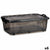 Aufbewahrungsbox mit Rädern Anthrazit Kunststoff 30 L 40 x 20,5 x 63 cm (6 Stück)