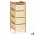 Schubladenschrank Creme Holz Textil 34 x 84,5 x 36 cm (2 Stück)